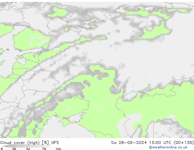 облака (средний) GFS сб 28.09.2024 15 UTC