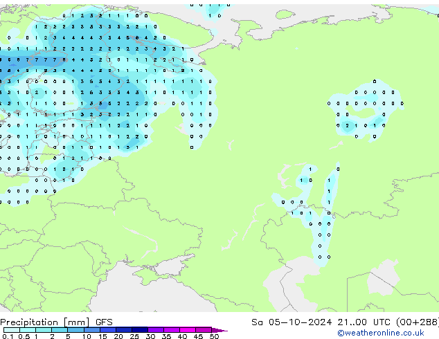 precipitação GFS Sáb 05.10.2024 00 UTC