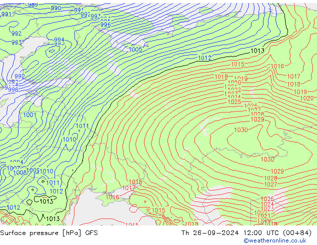 GFS: Per 26.09.2024 12 UTC