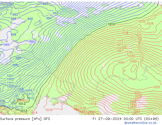 GFS: vr 27.09.2024 00 UTC