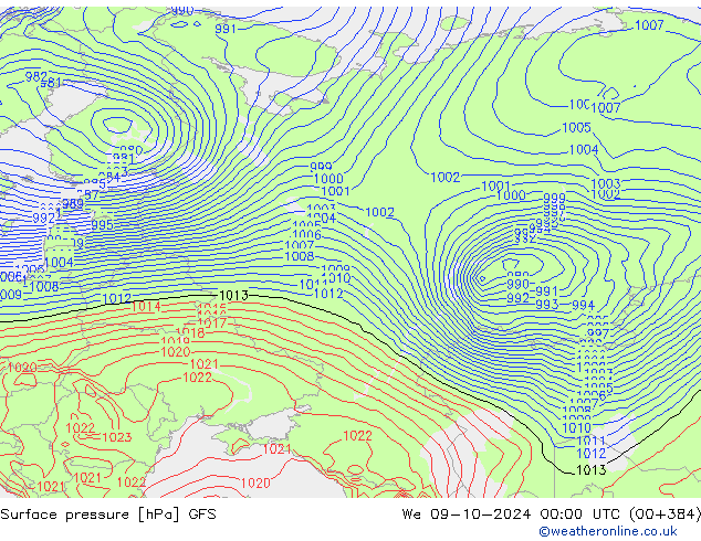 GFS: We 09.10.2024 00 UTC