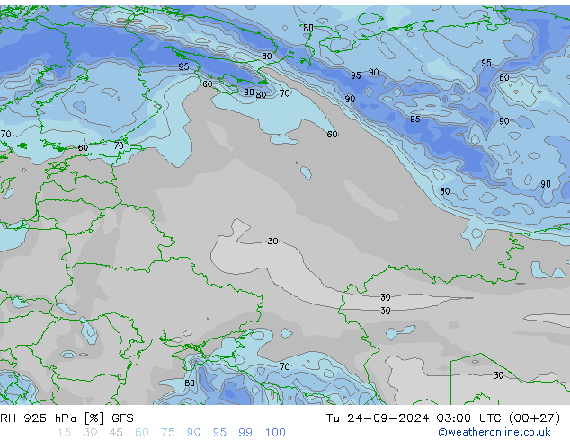 925 hPa Nispi Nem GFS Sa 24.09.2024 03 UTC