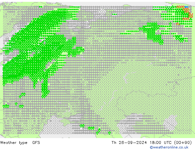 Yağış Türü GFS Per 26.09.2024 18 UTC