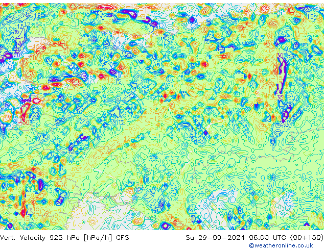 Vert. Velocity 925 hPa GFS dim 29.09.2024 06 UTC