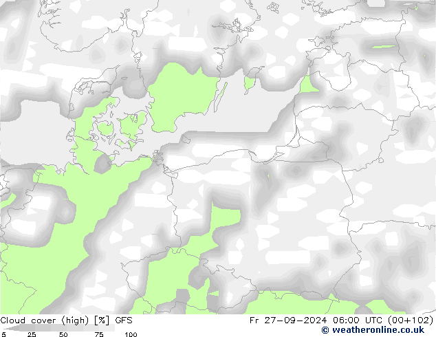 nuvens (high) GFS Sex 27.09.2024 06 UTC