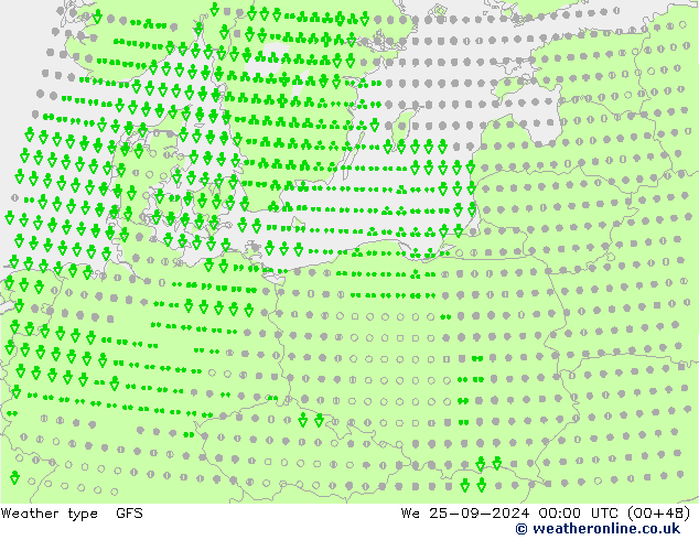 Modellwetter GFS Mi 25.09.2024 00 UTC