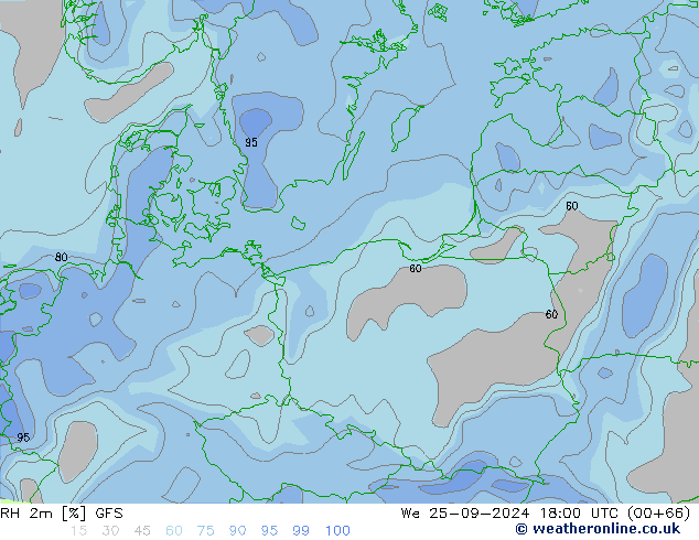 RH 2m GFS Сентябрь 2024