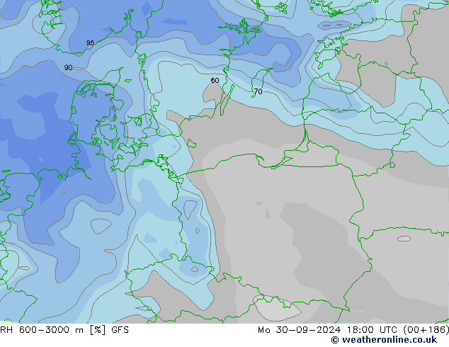 RV 600-3000 m GFS ma 30.09.2024 18 UTC