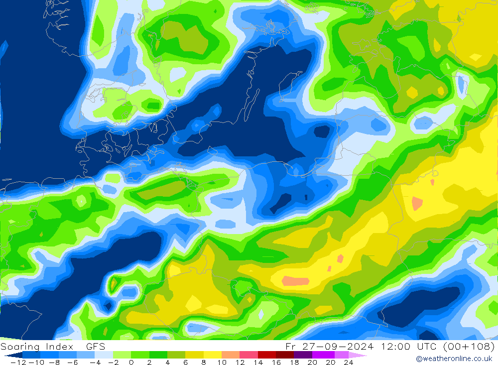 Soaring Index GFS vr 27.09.2024 12 UTC