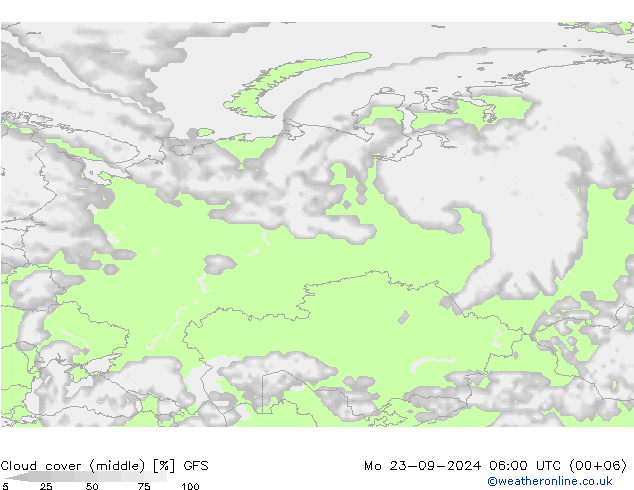 Bulutlar (orta) GFS Pzt 23.09.2024 06 UTC