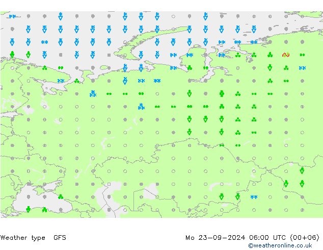 Yağış Türü GFS Pzt 23.09.2024 06 UTC