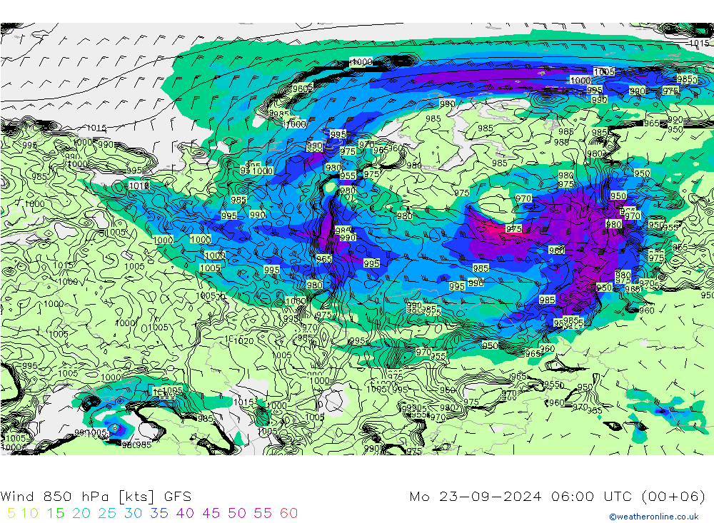  850 hPa GFS  23.09.2024 06 UTC