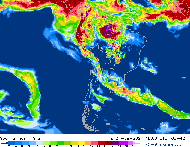 Soaring Index GFS Di 24.09.2024 18 UTC