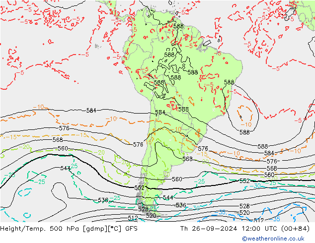 Z500/Rain (+SLP)/Z850 GFS gio 26.09.2024 12 UTC