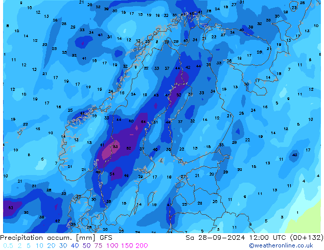 Précipitation accum. GFS sam 28.09.2024 12 UTC