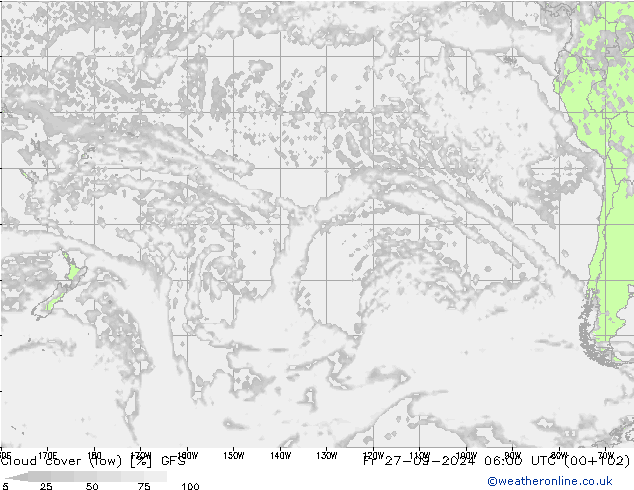 zachmurzenie (niskie) GFS pt. 27.09.2024 06 UTC