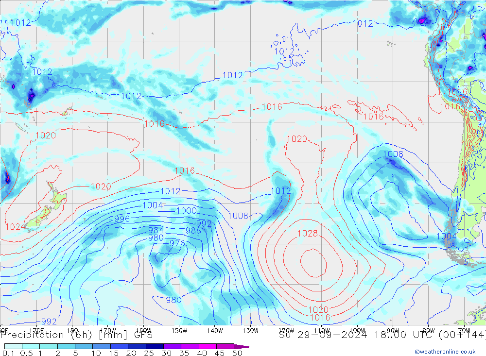 Z500/Rain (+SLP)/Z850 GFS Su 29.09.2024 00 UTC