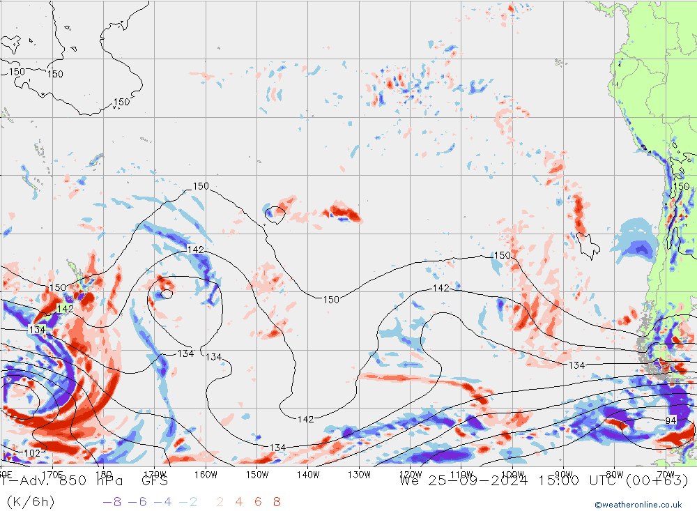 T-Adv. 850 hPa GFS September 2024