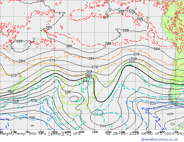 Z500/Regen(+SLP)/Z850 GFS za 28.09.2024 06 UTC