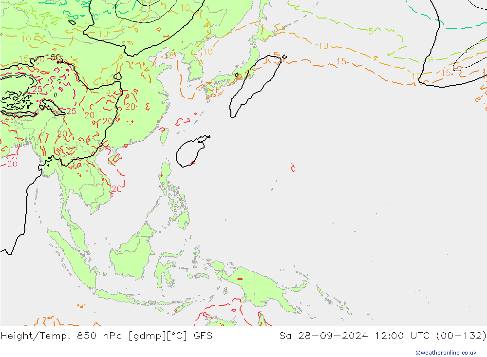 Z500/Regen(+SLP)/Z850 GFS za 28.09.2024 12 UTC