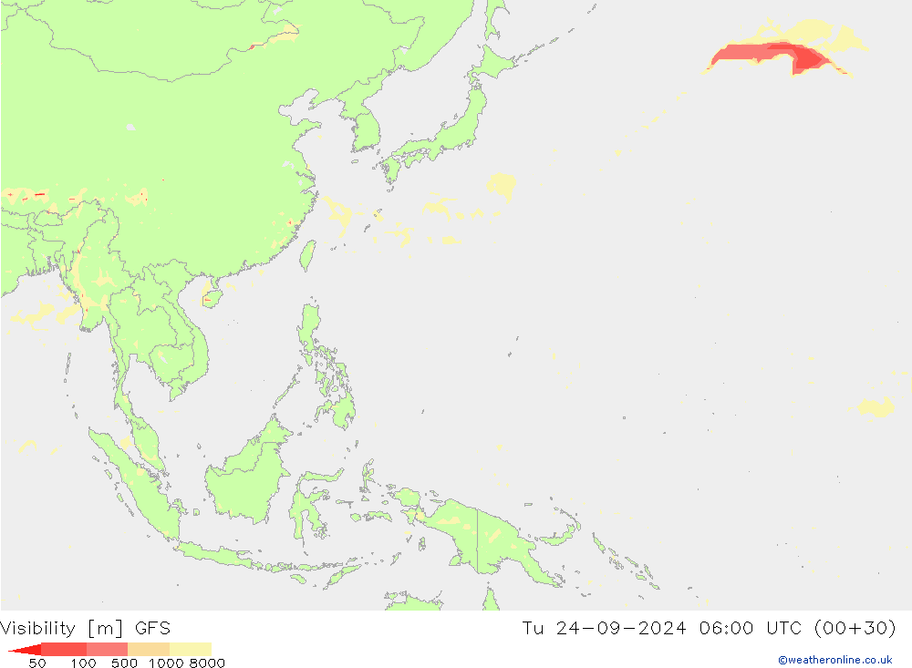 visibilidade GFS Ter 24.09.2024 06 UTC