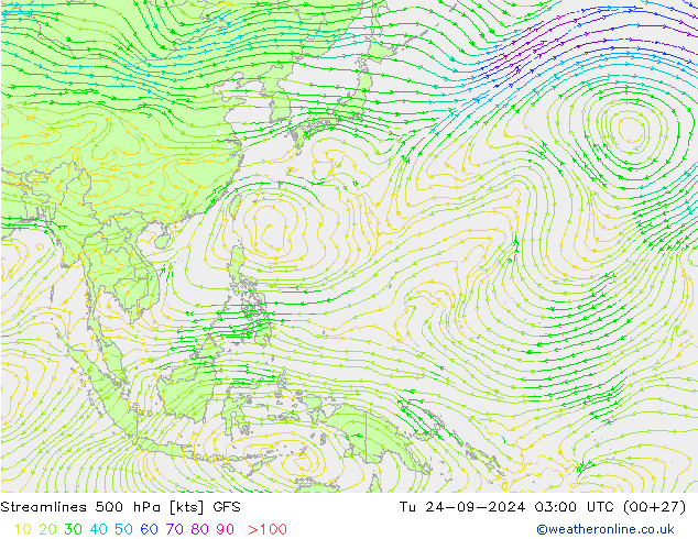  500 hPa GFS  24.09.2024 03 GMT