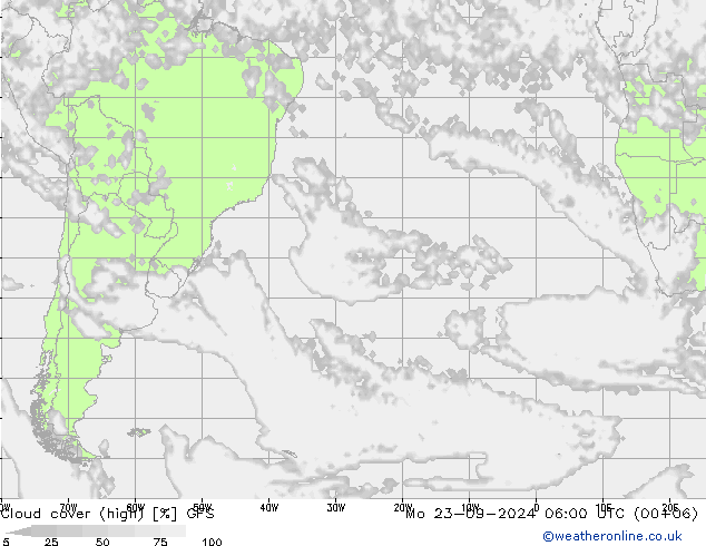 Nubes (altas,medias,bajas) GFS lun 23.09.2024 06 UTC