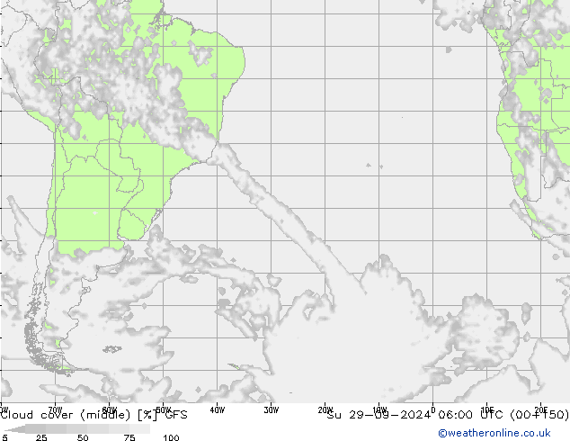 Bulutlar (orta) GFS Paz 29.09.2024 06 UTC