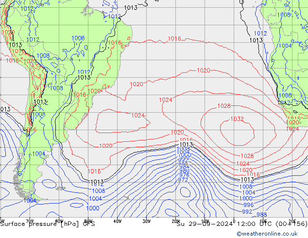 GFS: Вс 29.09.2024 12 UTC