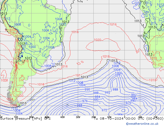 GFS: Sa 08.10.2024 00 UTC