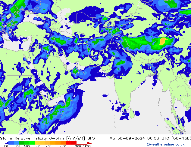 Storm Relative Helicity GFS  2024