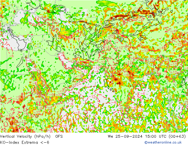 Convection-Index GFS ср 25.09.2024 15 UTC