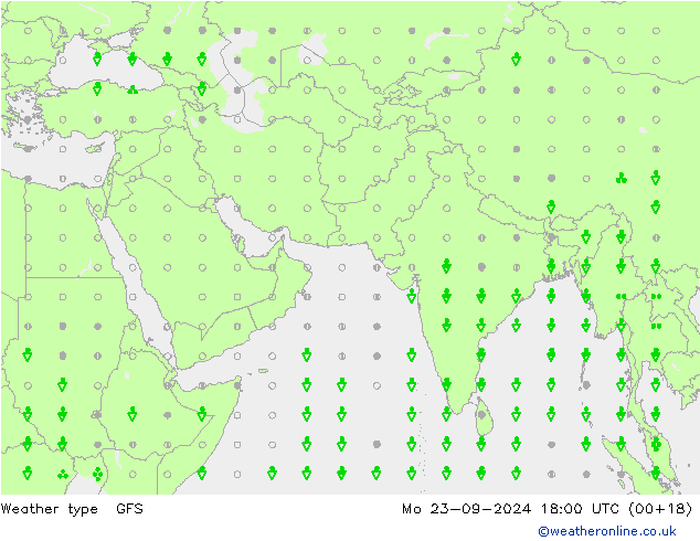 Weather type GFS Mo 23.09.2024 18 UTC