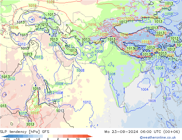 tendencja GFS pon. 23.09.2024 06 UTC