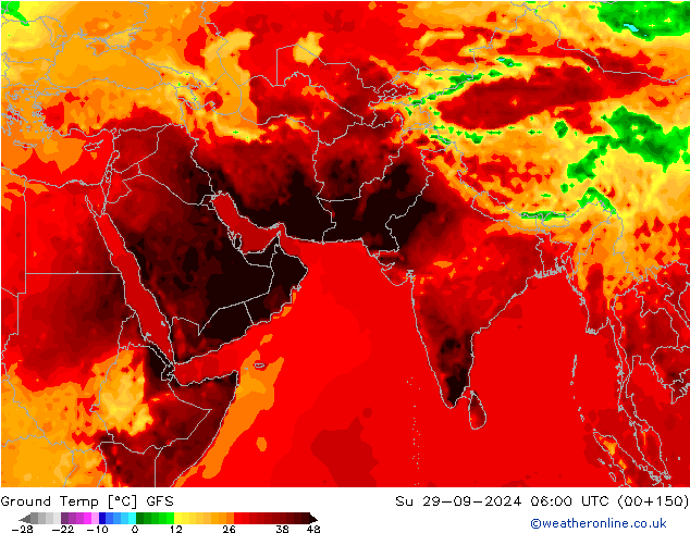 Temp. gruntu GFS nie. 29.09.2024 06 UTC