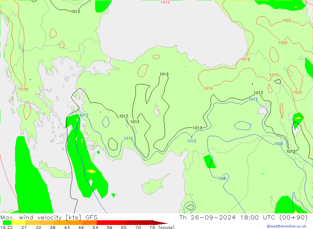 Max. wind velocity GFS  26.09.2024 18 UTC