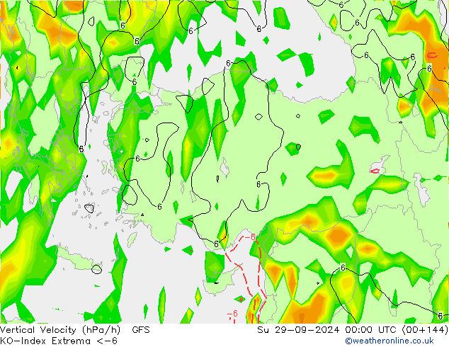 Konvektiv-Index GFS So 29.09.2024 00 UTC