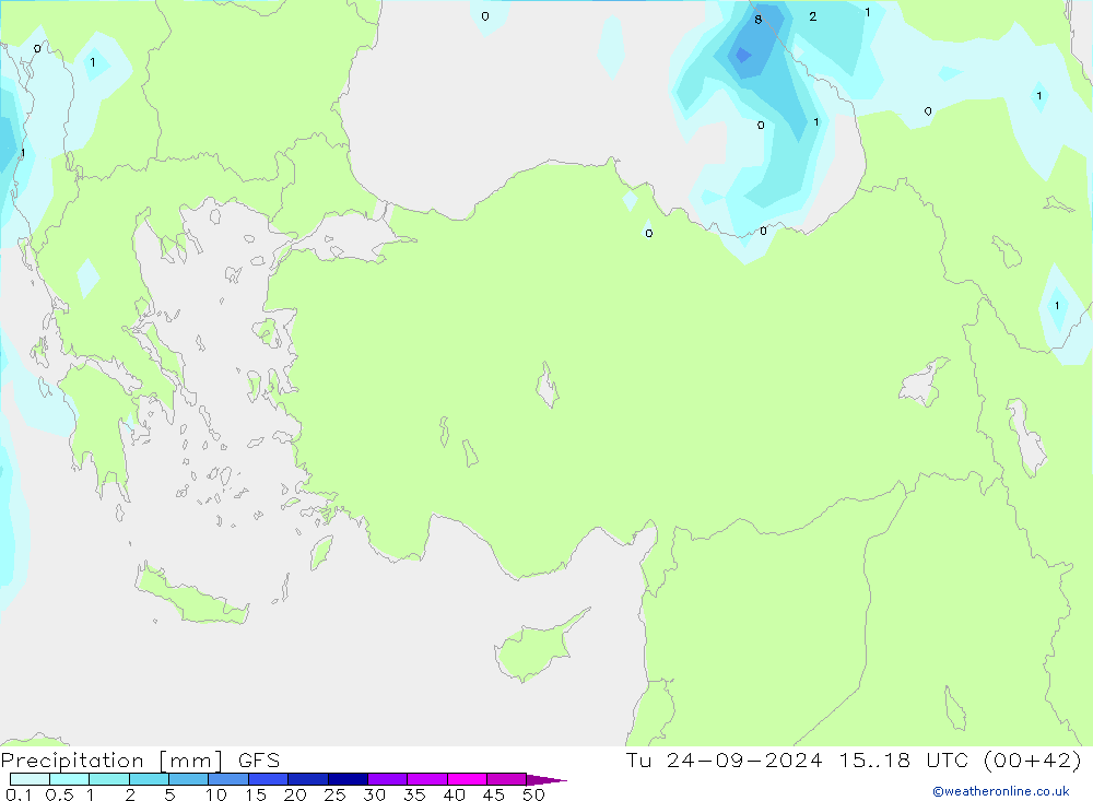 Precipitation GFS Tu 24.09.2024 18 UTC