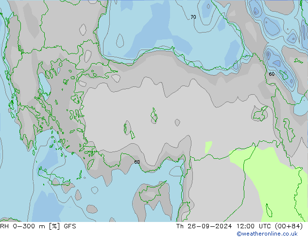 RH 0-300 m GFS gio 26.09.2024 12 UTC