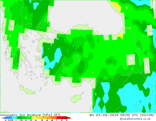 Volumetric Soil Moisture GFS Seg 23.09.2024 06 UTC