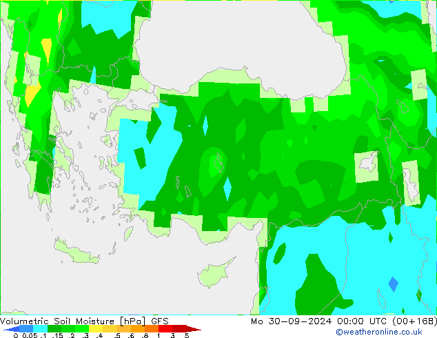 Volumetric Soil Moisture GFS Mo 30.09.2024 00 UTC