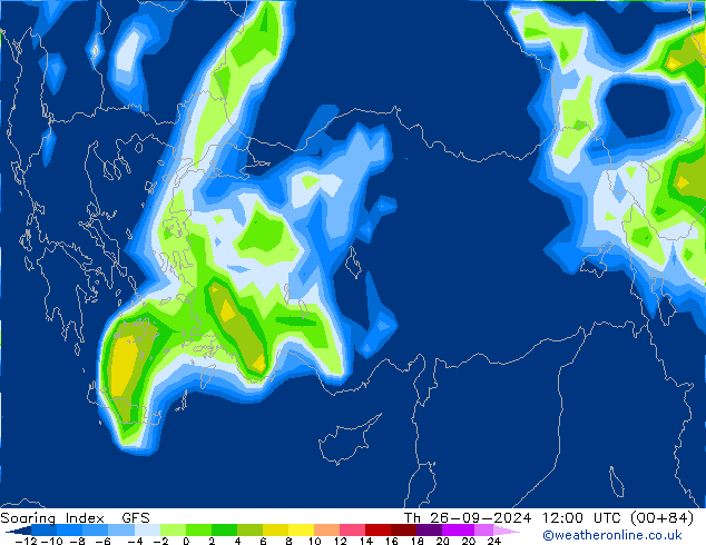 Soaring Index GFS gio 26.09.2024 12 UTC