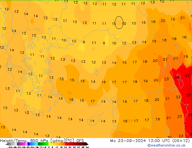 Z500/Rain (+SLP)/Z850 GFS Seg 23.09.2024 12 UTC