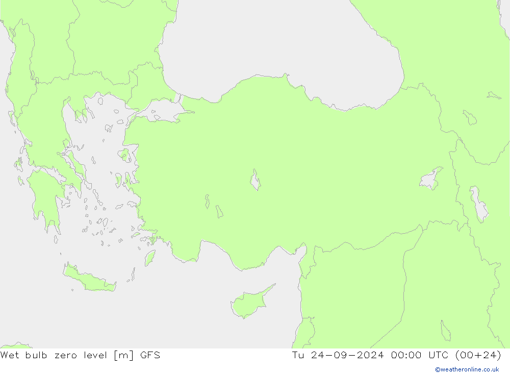 Theta-W Sıfır Seviyesi GFS Sa 24.09.2024 00 UTC