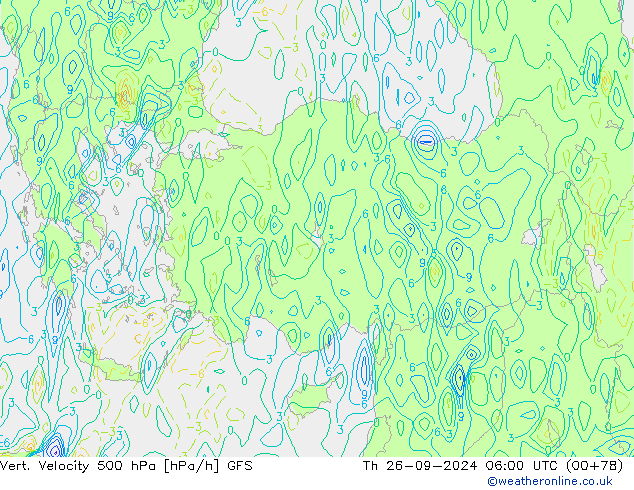 Vert. Velocity 500 hPa GFS Qui 26.09.2024 06 UTC