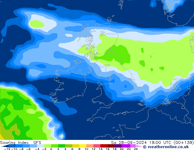 Soaring Index GFS sam 28.09.2024 18 UTC