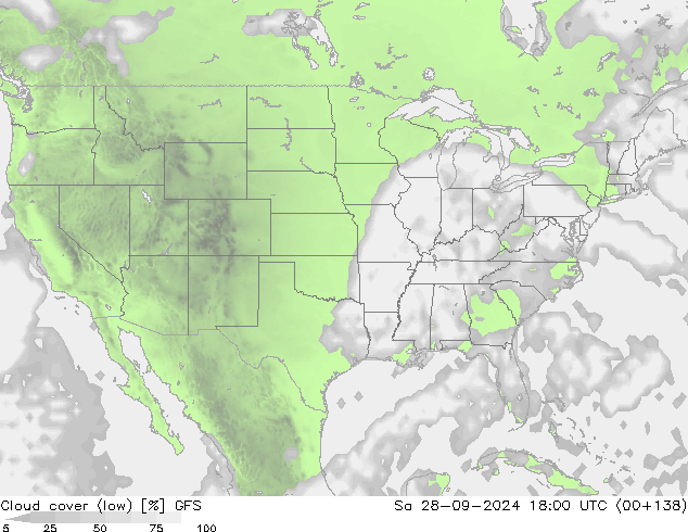 Bulutlar (düşük) GFS Cts 28.09.2024 18 UTC