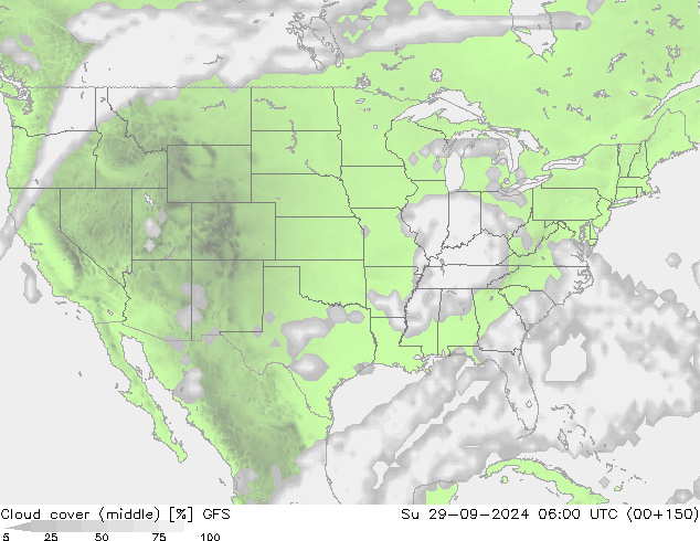 Bulutlar (orta) GFS Paz 29.09.2024 06 UTC