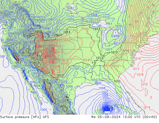 GFS: wo 25.09.2024 12 UTC