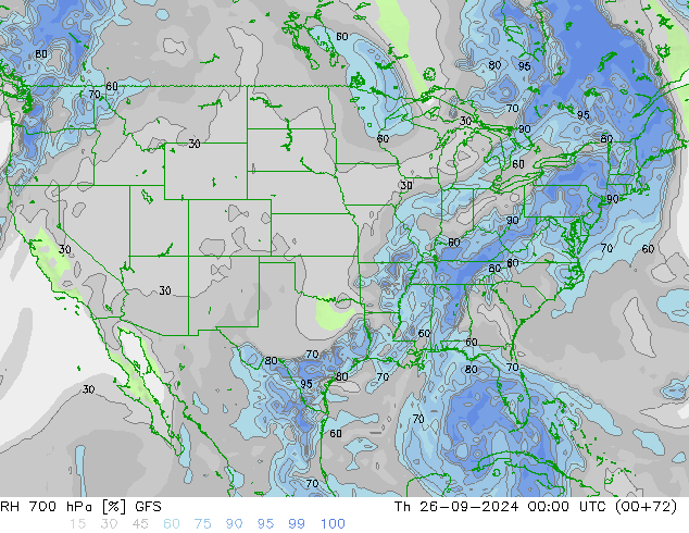 RV 700 hPa GFS do 26.09.2024 00 UTC